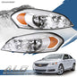 Solid Spare For 06-16 Chevy Impala Limited Chrome Housing Amber Corner Headlight Headlamps