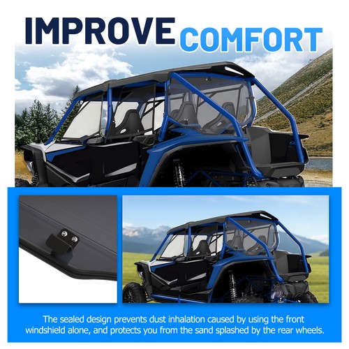 Solid Spare Smoke Rear Windshield Back Window For Honda 2020 2021 2022 2023 Talon 1000X-4