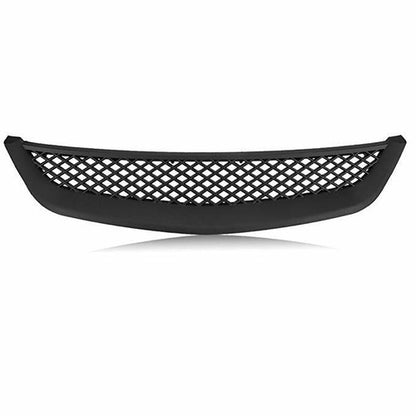 Front Bumper Upper Grill Mesh Hood Grille For 2001-2003 Honda Civic JDM Type R