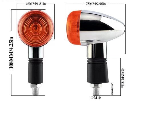 Solid Spare 4X Motorcycle LED Turn Signal Blinker Indicator Lights For Honda Suzuki Yamaha