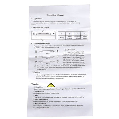 Solid Spare 12'' Master Precision Level in Fitted Box For Machinist Tool 300mm 0.0002''/10''