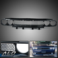 Solid Spare Fit For 08-2014 Dodge Challenger Front Bumper Upper Grille Black w/ Chrome Trim