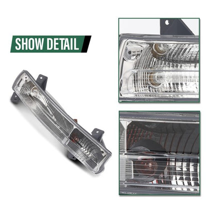 Solid Spare Fit For 18-21 Jeep Compass Front Bumper Parking Lights Left+Right Side
