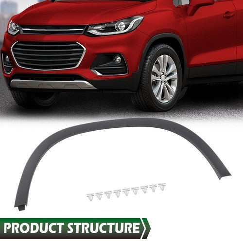 Solid Spare Front Fender Wheel Arch Molding Trim Left Driver Side Fit For 17-22 Chevy Trax