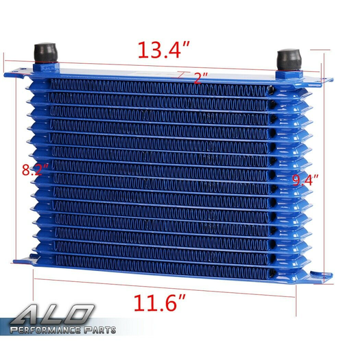 Solid Spare Universal 15 Row AN10 Aluminum Engine Transmission Oil Cooler + 7" Cooling Fan