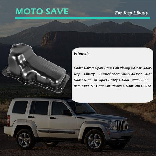 Solid Spare Engine Oil Pan For 04-05 Dodge Dakota 3.7L V6 4.7L V8 11-12 Ram 1500 3.7L V6