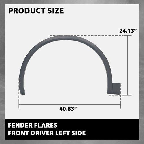 Solid Spare Front Left Fender Flare Wheel Well Arch Molding Fit For 2018-2020 Audi Q5 Base