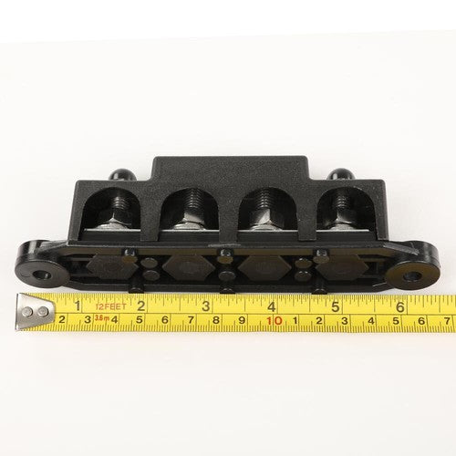 Solid Spare Black 12V 250A 4 Post Busbar Bus Bar Power Distribution Block With Cover 5/16"