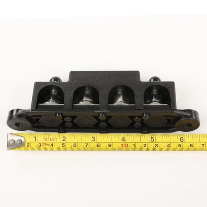 Solid Spare Black 12V 250A 4 Post Busbar Bus Bar Power Distribution Block With Cover 5/16"