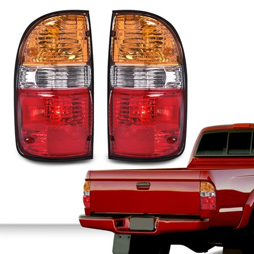Solid Spare Pair Tail Lights Brake Lamps Assembly w/ Bulbs Fit For 2001-2004 Toyota Tacoma