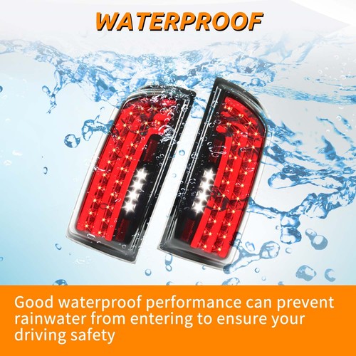 Solid Spare For 2007-2008 Dodge Ram 1500 2007-2009 Ram 2500/3500 Smoked LED Tail Lights Lamp