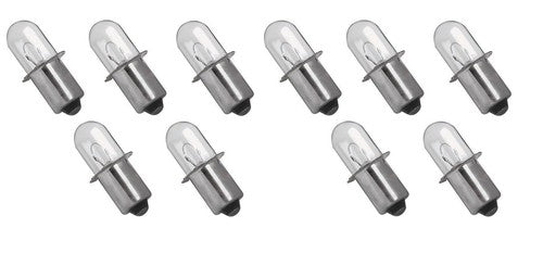 Solid Spare (10) 8v Flashlight Bulbs Xenon for Milwaukee Ryobi Ridgid Makita