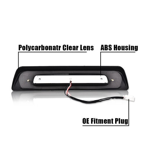 Solid Spare Fit For 2007-2018 Toyota Tundra LED Rear Smoked Third 3rd Brake Light Cargo Lamp
