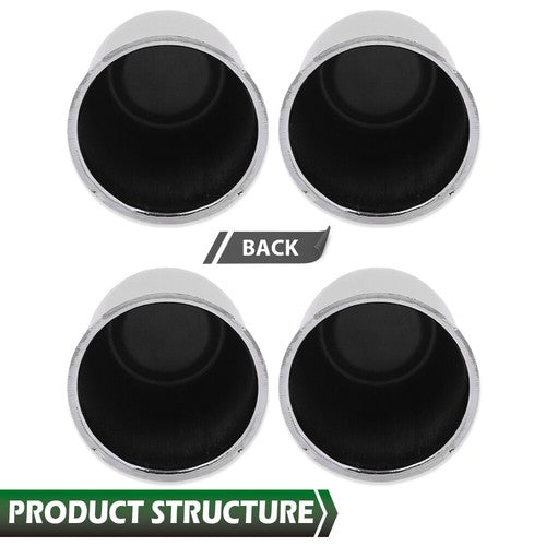 Solid Spare Fit For 3.18" Rims Center Bore Trailer Rim 4pcs Chrome Push Through Center Caps