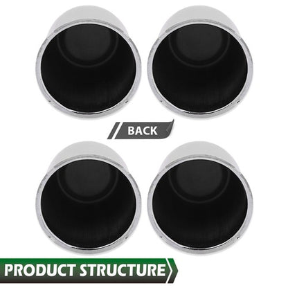 Solid Spare Fit For 3.18" Rims Center Bore Trailer Rim 4pcs Chrome Push Through Center Caps