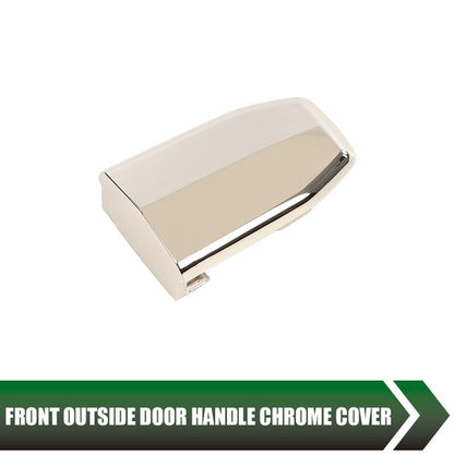 Solid Spare Front Door Handle Lock Cylinder Cover Silver Fit For 2015-2019 Cadillac Escalade