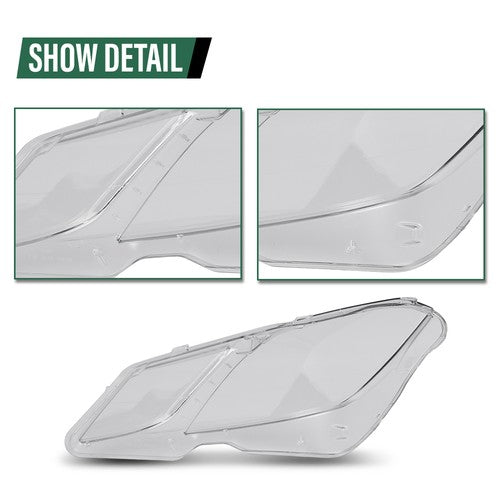 Solid Spare Fit For 2010-2013 Mercedes Benz E-Class W207 C207 E350 E500 Headlight Lens Cover