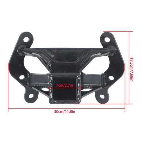 Solid Spare Rear Receiver Tow Hitch for Can-Am Maverick (Black) - SEE FITMENT