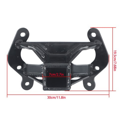 Solid Spare Rear Receiver Tow Hitch for Can-Am Maverick (Black) - SEE FITMENT