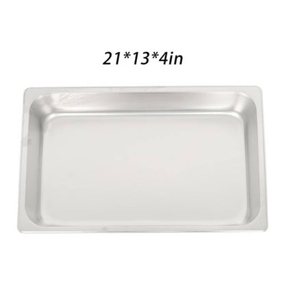 Solid Spare Restaurant Steam Table Pans Full Size 6-Pack 4 Inch Deep Table Pans Without Lid