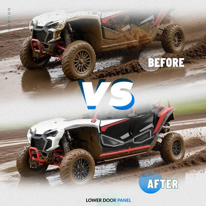 Solid Spare Black Plastic Front+Rear Lower Door Panel For Honda Talon 1000X-4 2020-2024