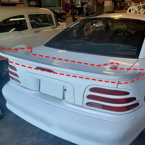 Solid Spare Fit 1994-1998 Ford Mustang SALEEN ABS Plastic Rear Wing Spoiler Primed