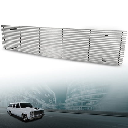 Solid Spare Fit For 73-80 Chevy GMC Blazer C/K Pickup Suburban Silver Billet Grille Insert
