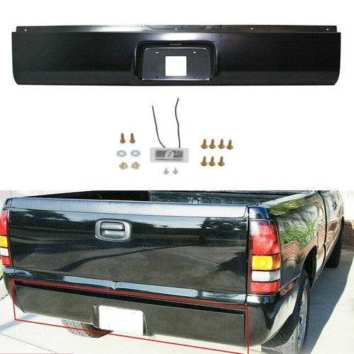 Solid Spare Fit For Silverado Sierra 1999-2007 New Rear Steel Bumper Roll Pan Fleetside