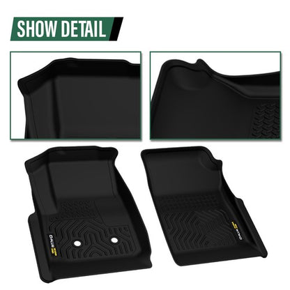 Solid Spare Fit For 15-22 Chevy Colorado GMC Canyon All Weather Floor Mats TPE Liners