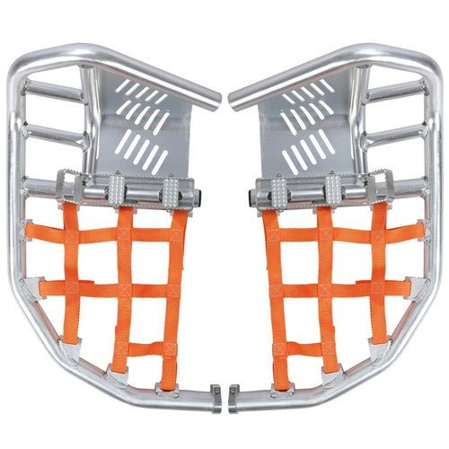 Solid Spare Silver Nerf Bars Peg Heel Guard For Honda TRX 450R 450ER Sportrax 450 All Years