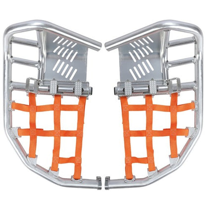 Solid Spare Silver Nerf Bars Peg Heel Guard For Honda TRX 450R 450ER Sportrax 450 All Years