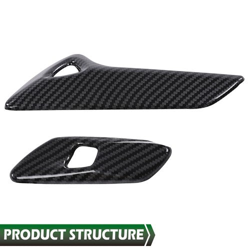 Solid Spare Carbon Look Interior Door Handle Molding Cover Trims For 2014-2019 Corvette C7