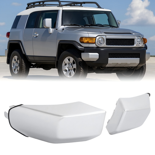 Solid Spare For Toyota FJ Cruiser 2007-2014 Silver LH & RH Front Corner Bumper End Caps Kits
