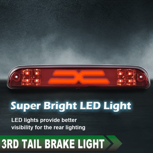 Solid Spare FIT FOR 1999-2016 FORD F250 F350 SUPER DUTY RED LED THIRD BRAKE LIGHT CARGO LAMP