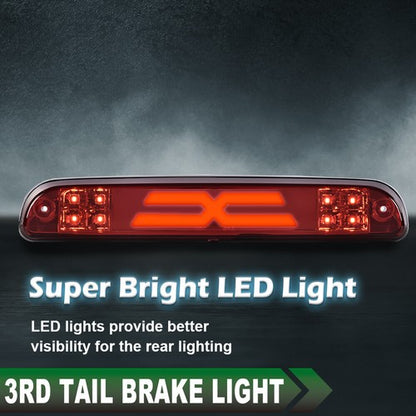 Solid Spare FIT FOR 1999-2016 FORD F250 F350 SUPER DUTY RED LED THIRD BRAKE LIGHT CARGO LAMP