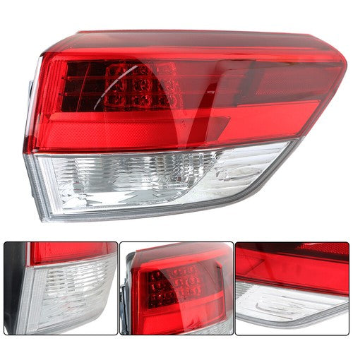 Solid Spare Rear Lamp Outer Tail Light Red For Toyota Highlander 2017-2019 Passenger RH Side