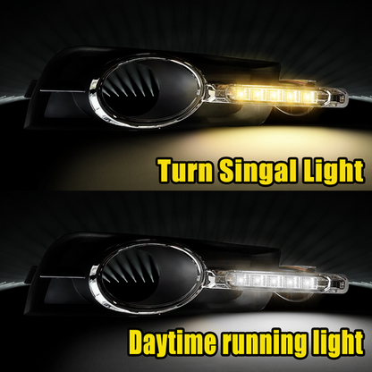 Pair Fog Light Driving Lamp Turn Signal LED DRL Fit Chevrolet Cruze 2009-2013