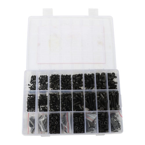 Solid Spare 1600 Pcs Metric Screws Bolts And Nuts Assortment Kit M2/M3/M4/M5 With Box