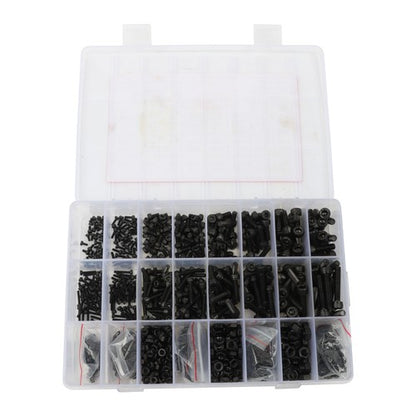 Solid Spare 1600 Pcs Metric Screws Bolts And Nuts Assortment Kit M2/M3/M4/M5 With Box
