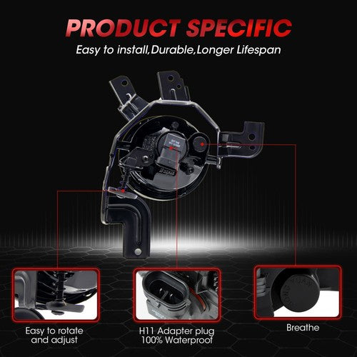 Fog Light Assembly Fit For 2007 2008 2009 Honda CRV Switch And Wiring Kit Clear