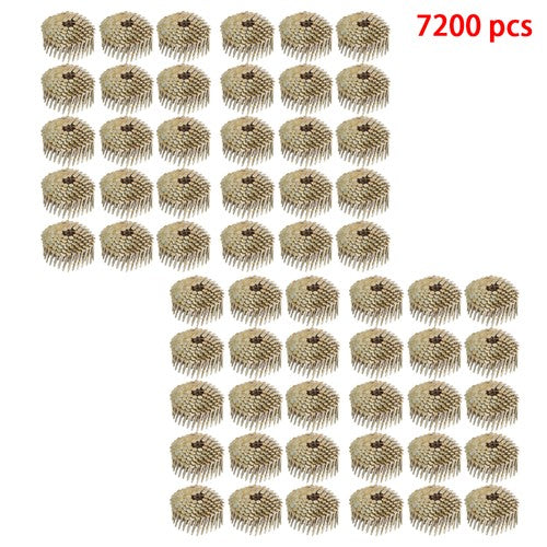 Solid Spare 7200Pcs 1-3/4" × 0.12" 15 Degree Coil Roofing Nail 3/8" Head Diameter Galvanized
