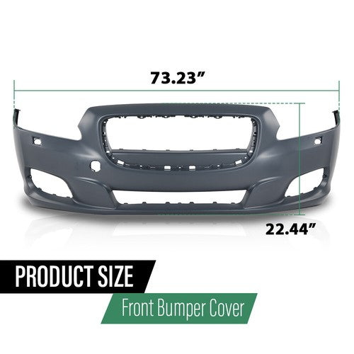 Solid Spare Front Bumper Cover Fit For 11-15 Jaguar XJR XJ w/o Paking Aid Sensor Hole