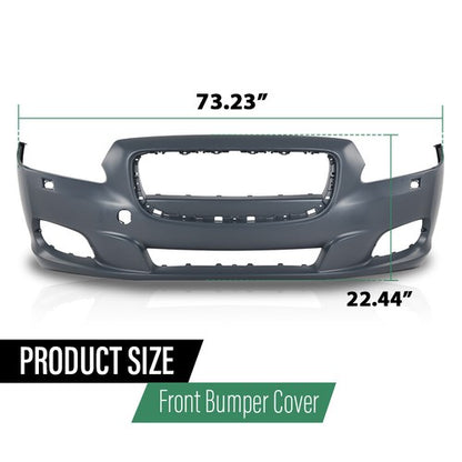 Solid Spare Front Bumper Cover Fit For 11-15 Jaguar XJR XJ w/o Paking Aid Sensor Hole