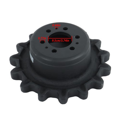 Solid Spare Sprocket 7165111 For Bobcat T190 T180 T140 With 6 Large Bolt Holes 15 Tooth