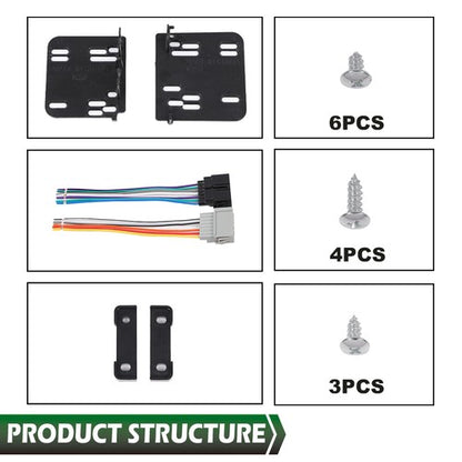 Solid Spare Fit For 97-02 Jeep Wrangler TJ Double Din Dash Bezel Radio Stereo Mounting Kit