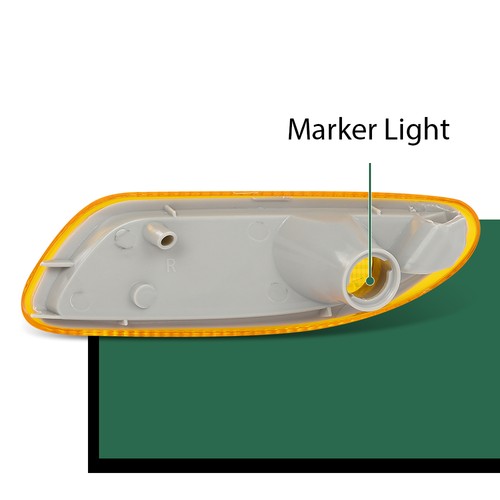 Solid Spare Fit For 2001-2007 Mercedes-Benz C-Class Side Marker Light Right Side MB2551102