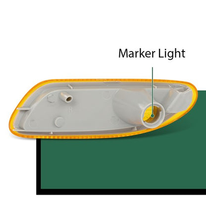 Solid Spare Fit For 2001-2007 Mercedes-Benz C-Class Side Marker Light Right Side MB2551102