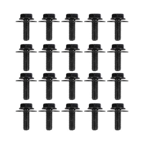 Solid Spare Universal Car Body Bolts- M6-1.0 x 16mm Long- 17mm Washer- 10mm Hex- 20pcs