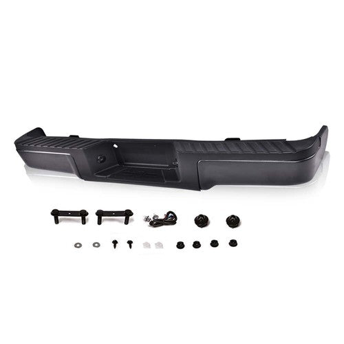 Solid Spare Black - Complete Rear Steel Bumper Assembly Fit For 2009-2014 Ford F150 Truck