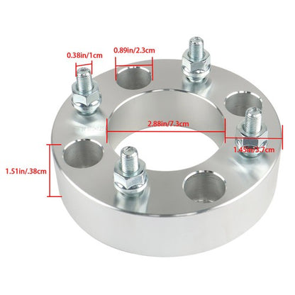 Solid Spare For Suzuki Silver 2Pcs Wheel Spacers 4x110 1.5" 74mm Hub Bore M10x1.25